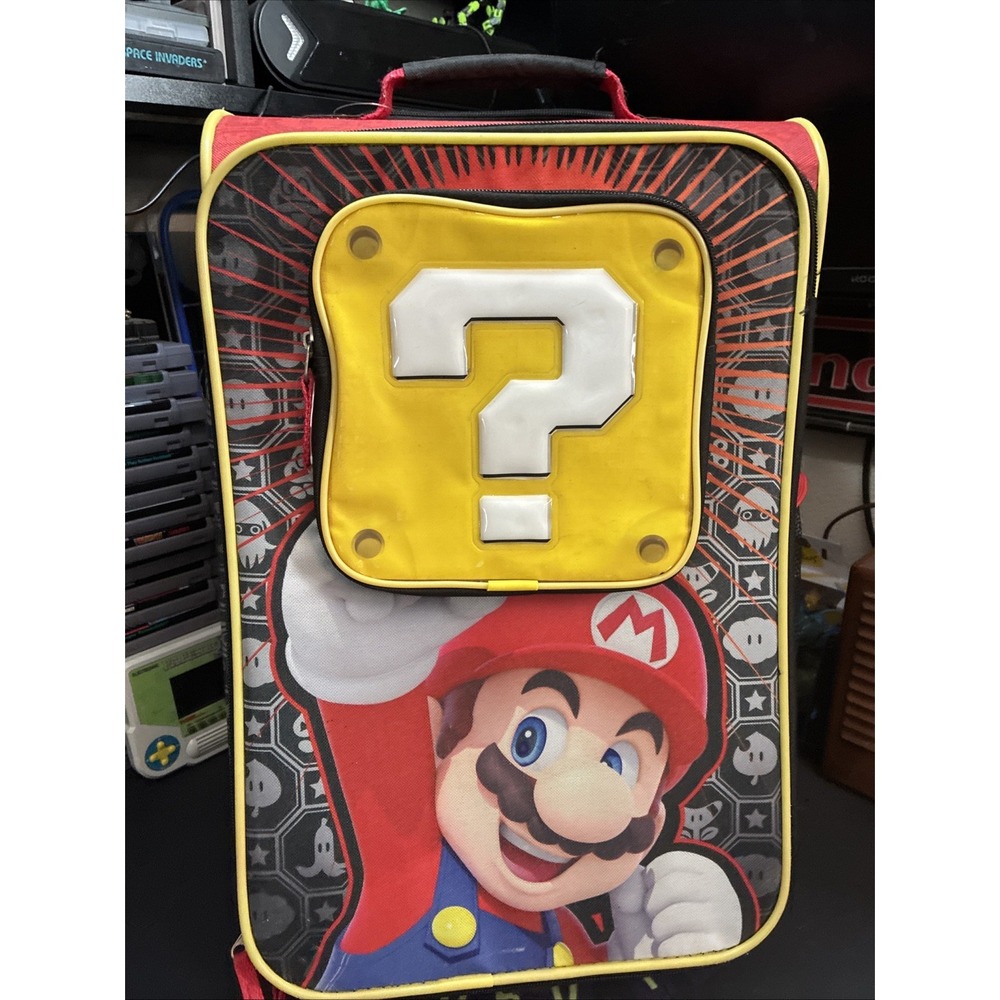 Nintendo Super Mario 18" Light Up Kid's Children's Suitcase Travel Luggage Works